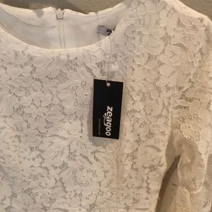 White Lace Dress W Tags